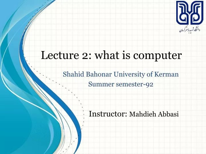 shahid bahonar university of kerman summer semester 92