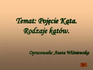 temat poj cie k ta rodzaje k t w