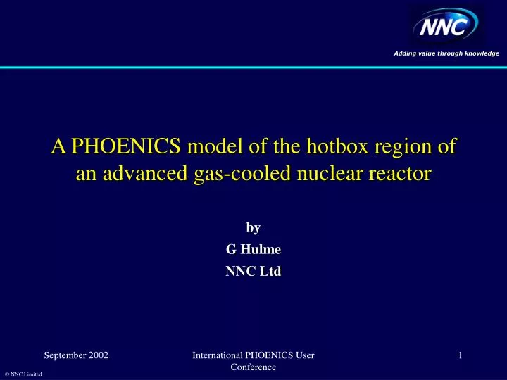 a phoenics model of the hotbox region of an advanced gas cooled nuclear reactor