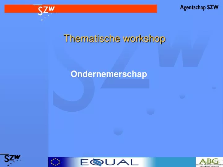 thematische workshop