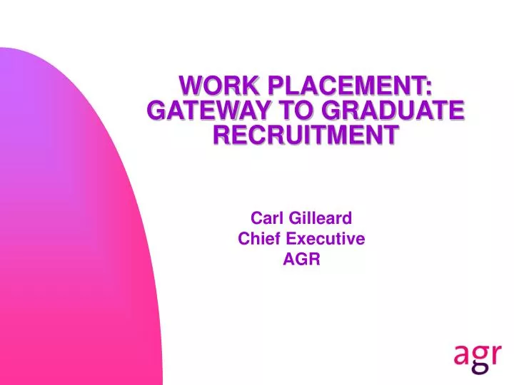 work placement gateway to graduate recruitment