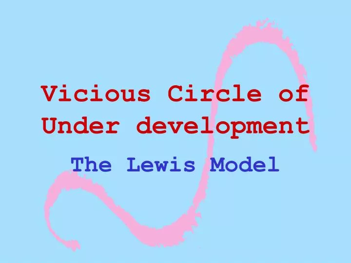 vicious circle of under development