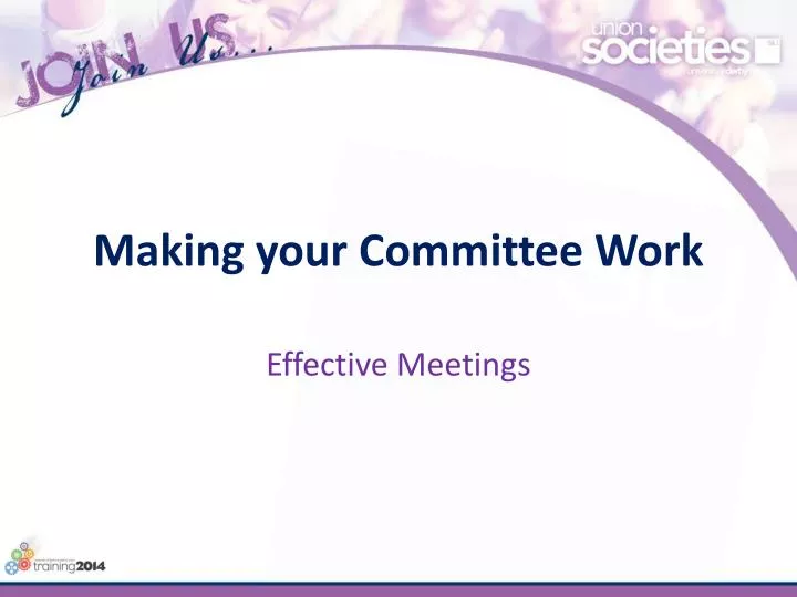 making your committee work
