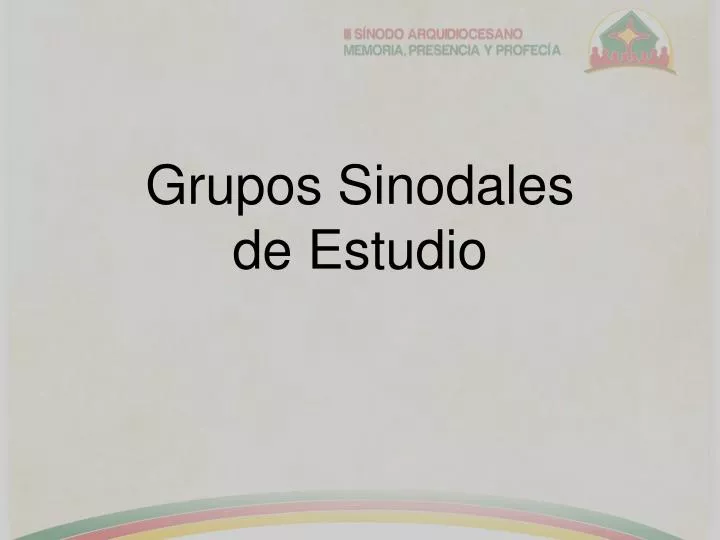 grupos sinodales de estudio
