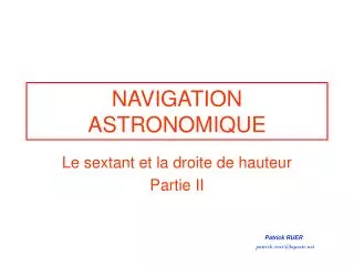 navigation astronomique