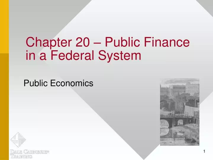 chapter 20 public finance in a federal system