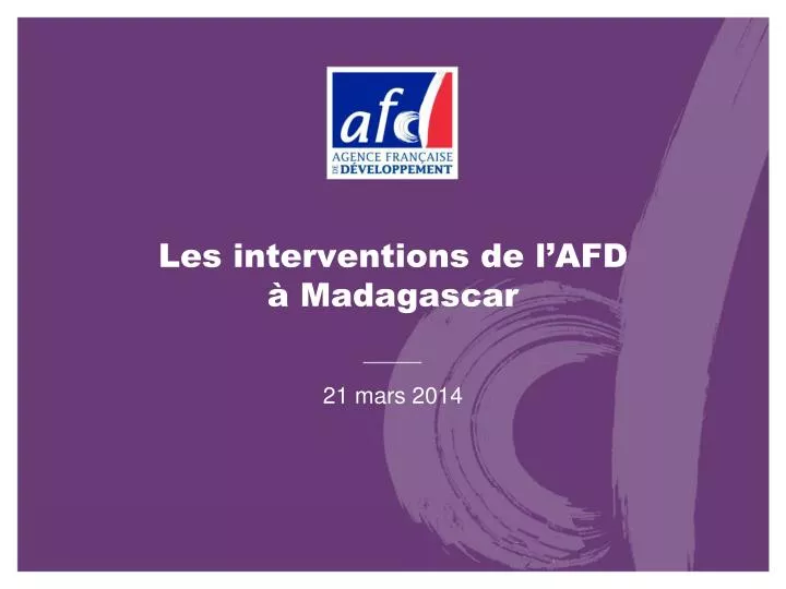 les interventions de l afd madagascar