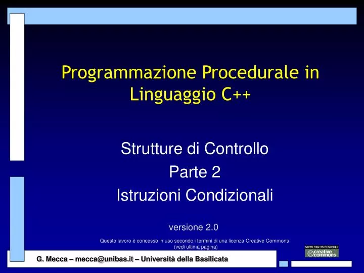 programmazione procedurale in linguaggio c