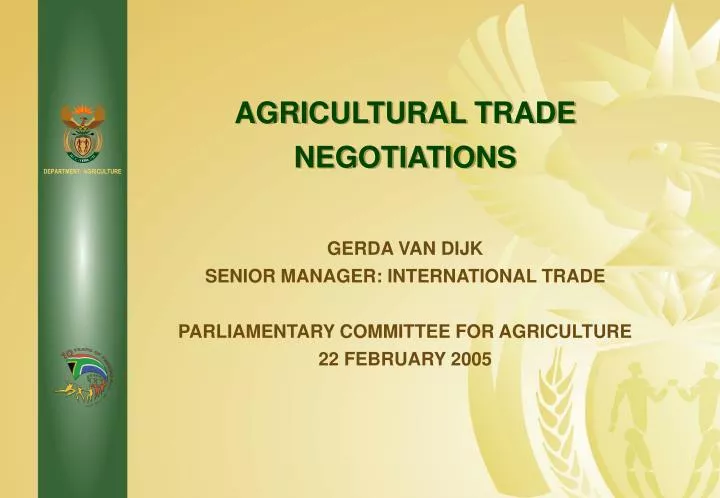 agricultural trade negotiations