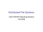 Distributed File Systems - slide 1