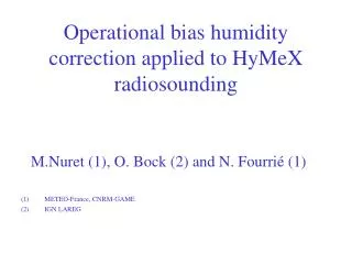 Operational bias humidity correction applied to HyMeX radiosounding