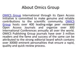 About Omics Group