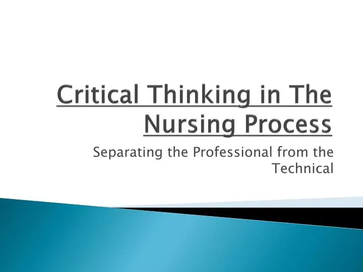critical thinking in nursing management ppt