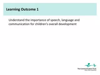 Learning Outcome 1