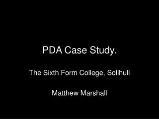 PDA Case Study.