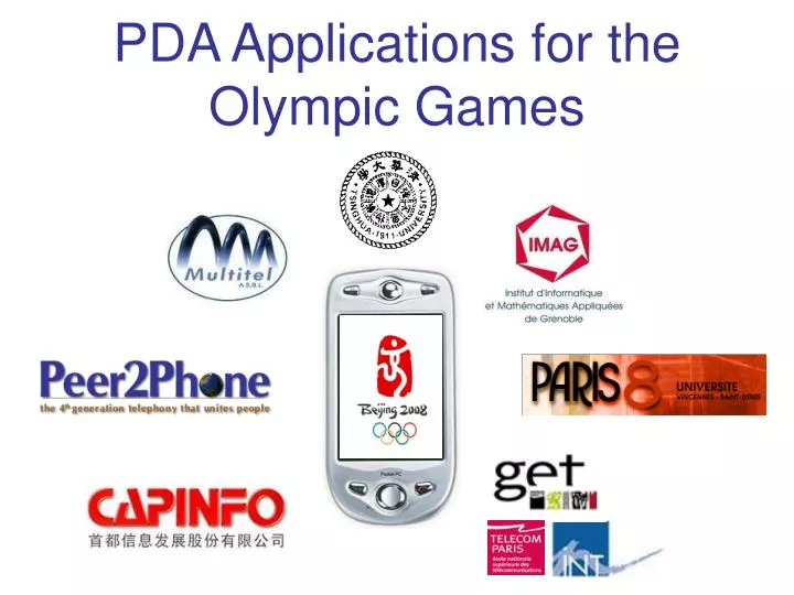 pda applications for the olympic games