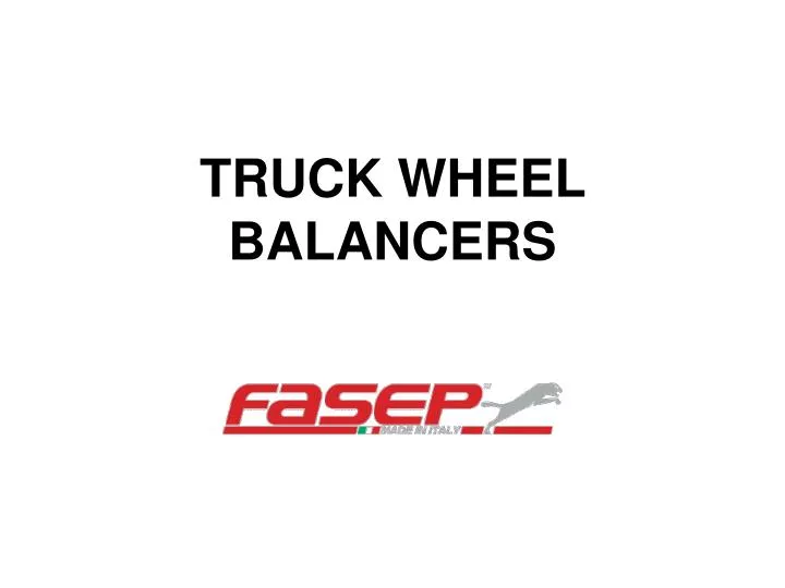 truck wheel balancers