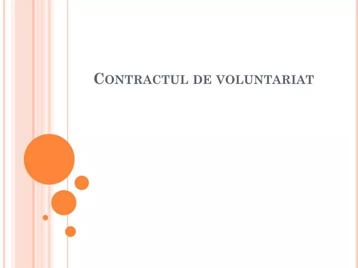 contractul de voluntariat
