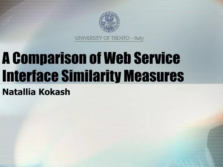 a comparison of web service interface similarity measures