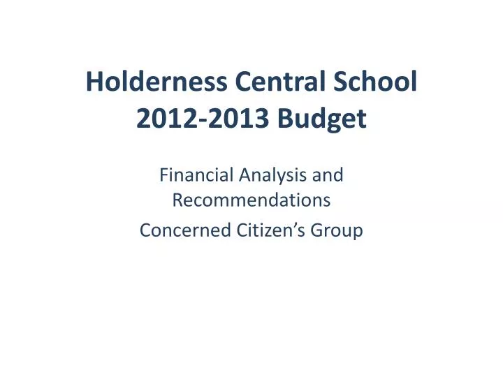 holderness central school 2012 2013 budget