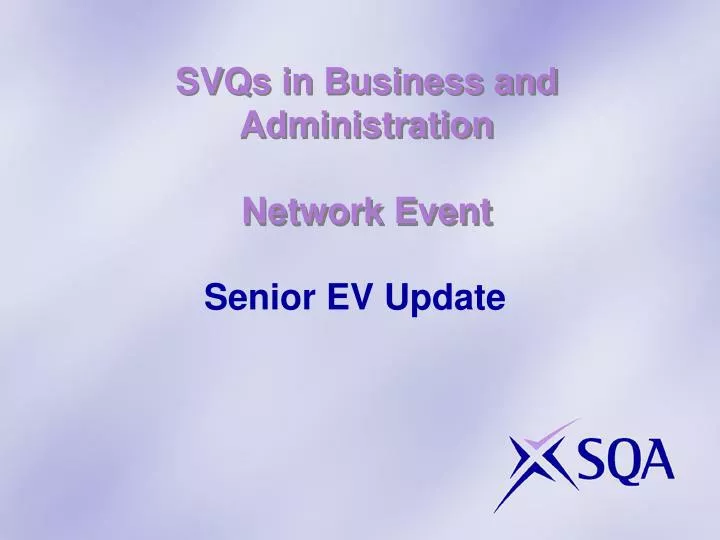 svqs in business and administration network event
