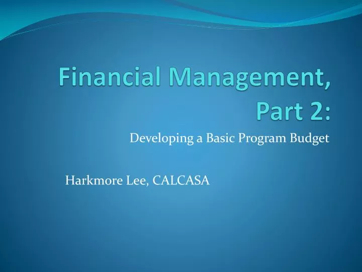financial management part 2