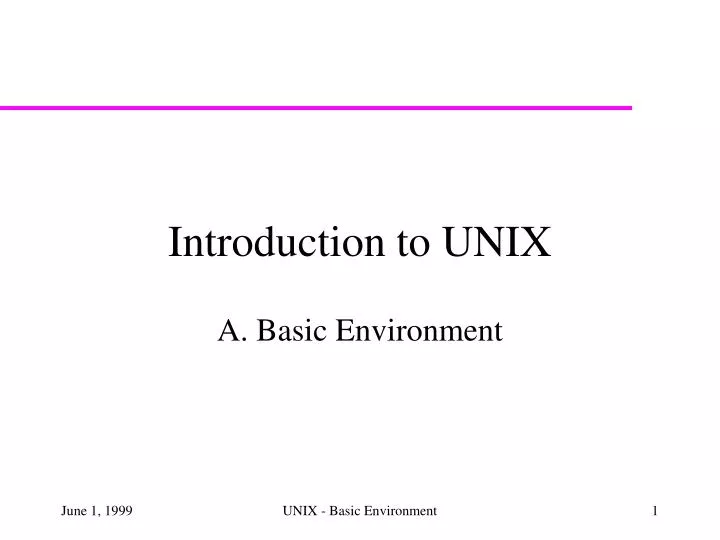 introduction to unix