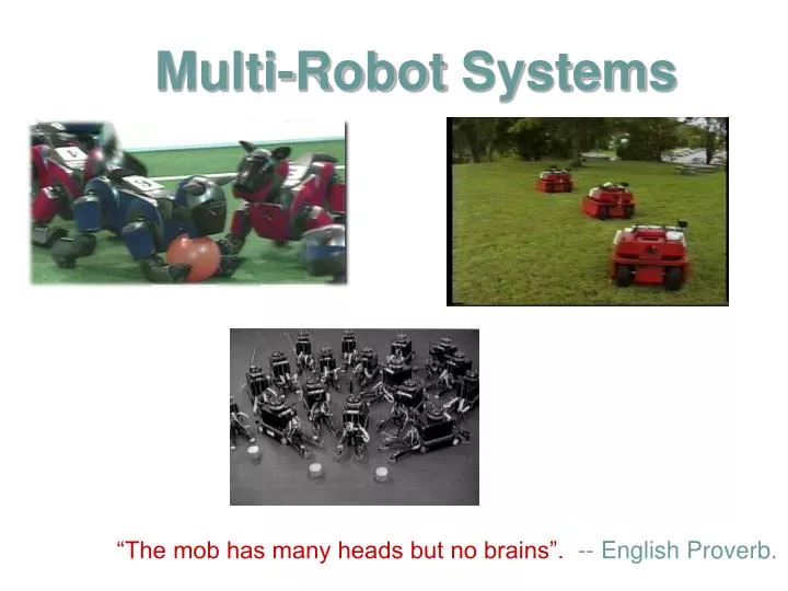 multi robot systems