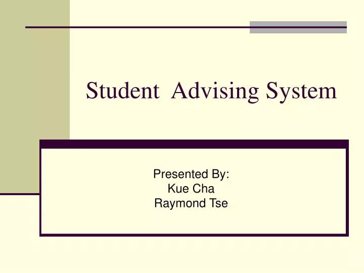 student advising system