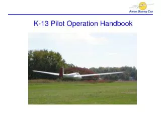 K-13 Pilot Operation Handbook