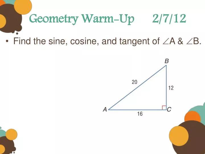 geometry warm up 2 7 12
