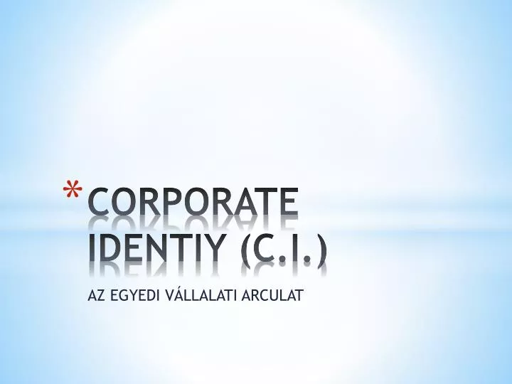 corporate identiy c i