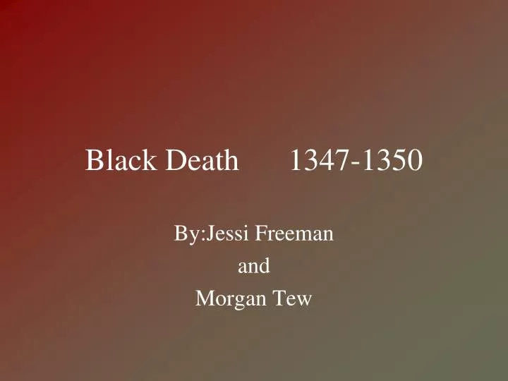 black death 1347 1350