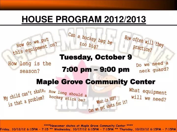 house program 2012 2013