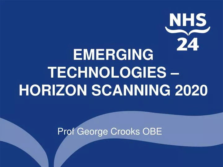 emerging technologies horizon scanning 2020