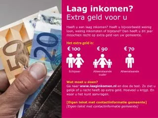 het extra geld is