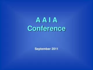 A A I A Conference