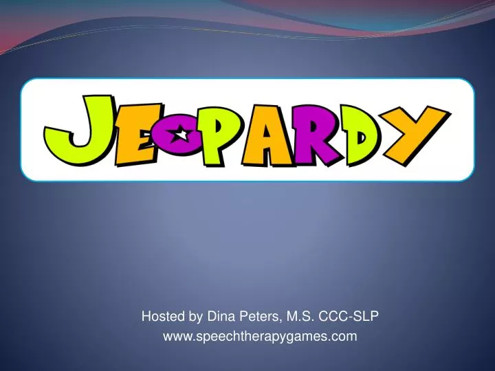 hosted by dina peters m s ccc slp www speechtherapygames com