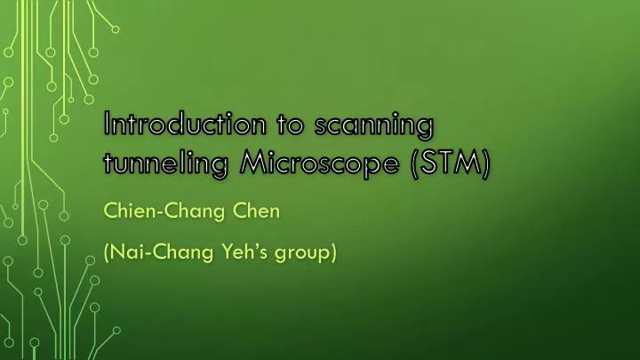 introduction to scanning tunneling microscope stm
