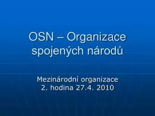 osn organizace spojen ch n rod