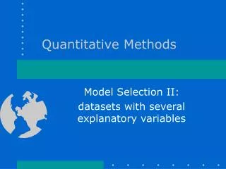 Quantitative Methods