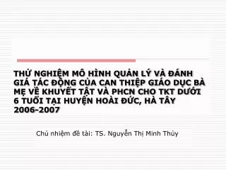 ch nhi m t i ts nguy n th minh th y