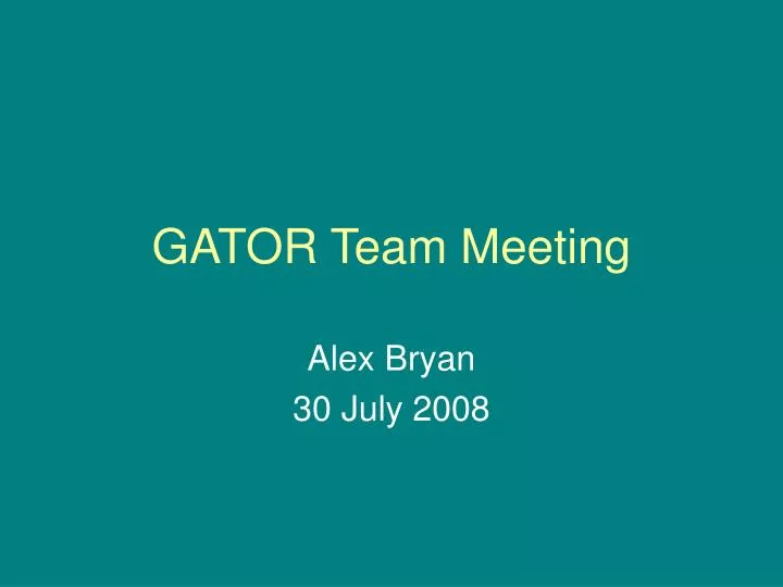 gator team meeting