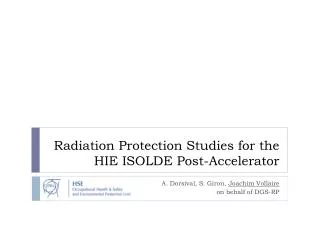 Radiation Protection Studies for the HIE ISOLDE Post-Accelerator