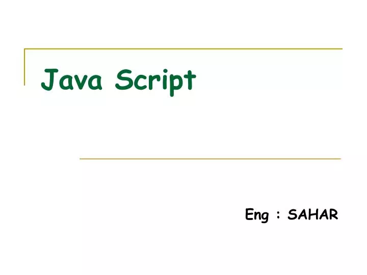 java script