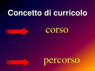 concetto di curricolo