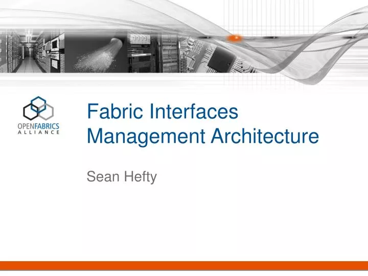 fabric interfaces management architecture
