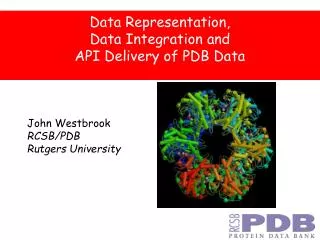 Data Representation, Data Integration and API Delivery of PDB Data