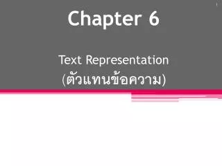 chapter 6 text representation
