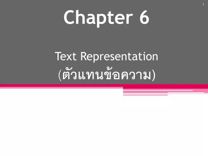 chapter 6 text representation